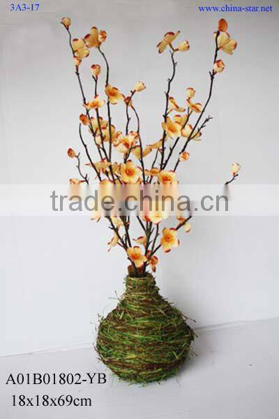 potted artificial flower- plum