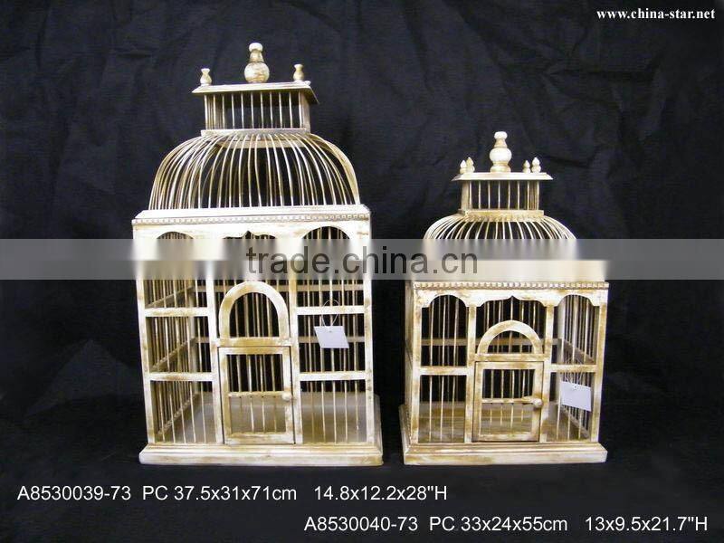 Hanging vintage antique Birdcage wooden