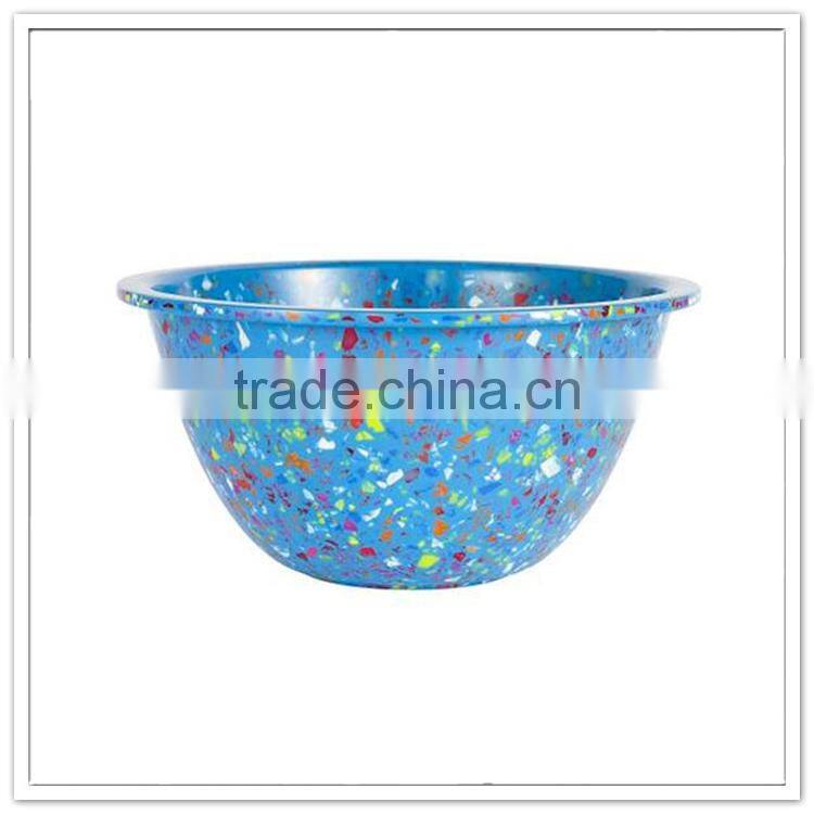 Colorful large thick high quality polka dot hard plastic cooler bowl
