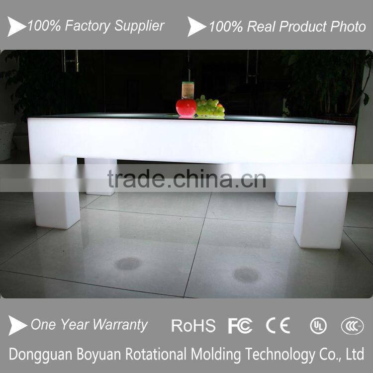 Well Molded White Plastic Case LED Illuminated Salon Furniture