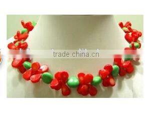 wholesale 17" 10-14mm red raindrop natural coral necklace