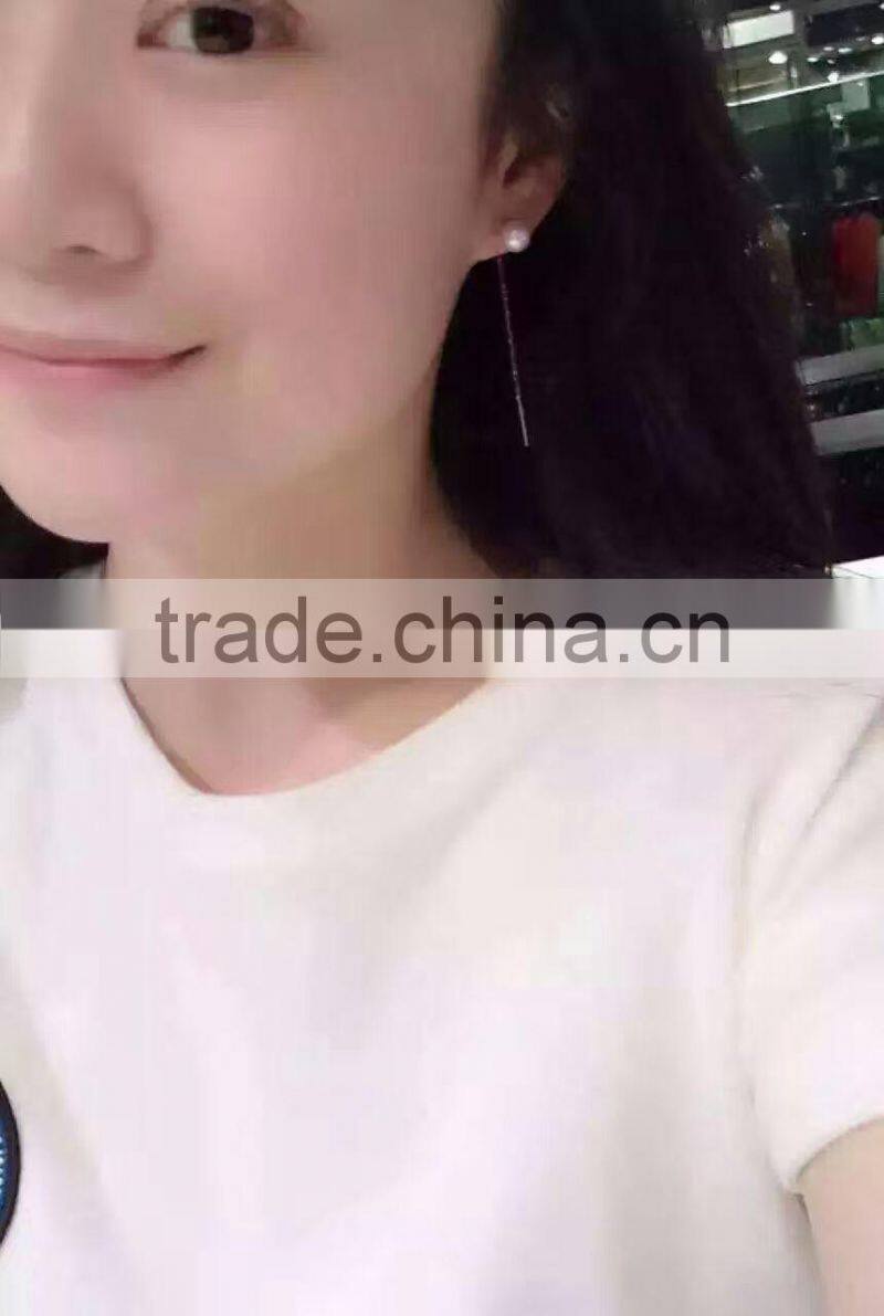 latest 5-5.5mm white Akoya pearls14k gold earring designs