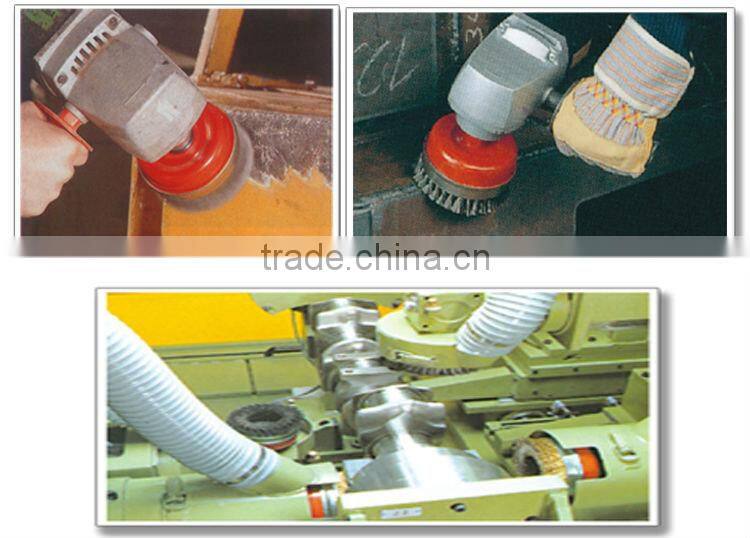 circular steel wire brush brass plated