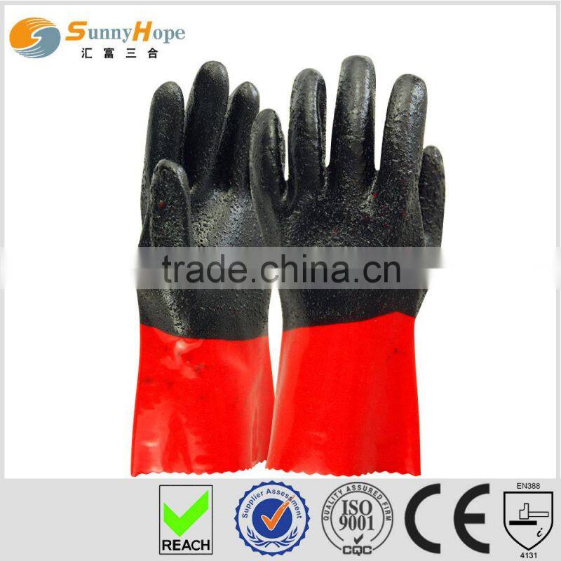 Sunnyhope PVC chips enforced safety gloves