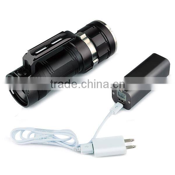UniqueFire 4000 LM USB cable professional Cree diving flashlight