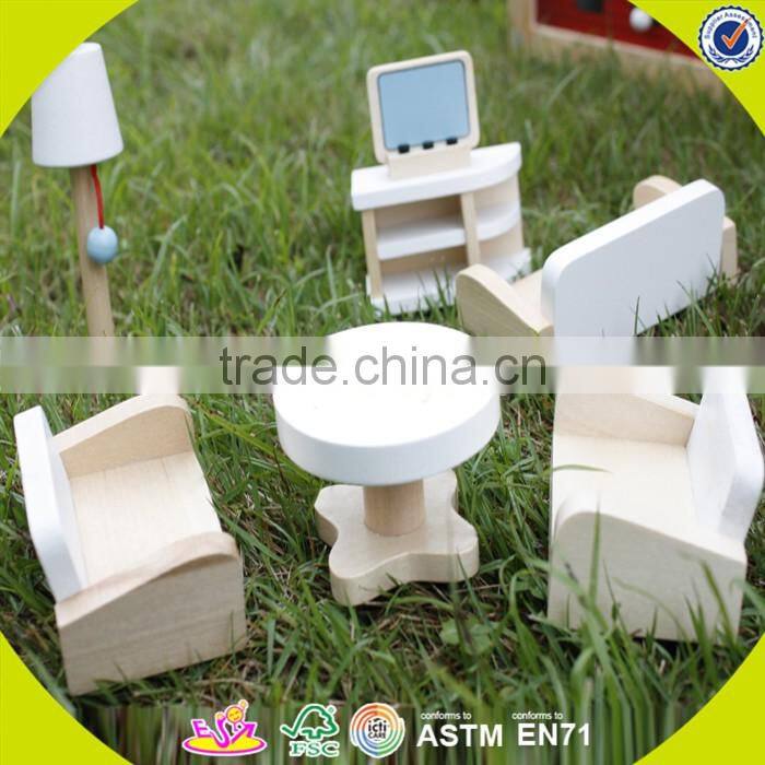 2017 newest baby wooden doll furniture, top fashion kids wooden doll furniture, best chiodren wooden doll furniture W06B045