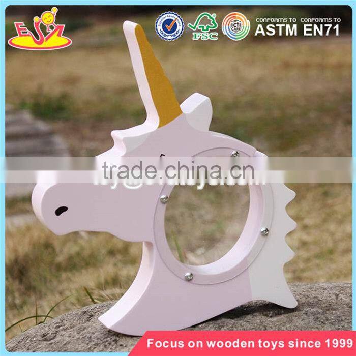 wholesale lovely wooden unicorn piggy bank new design wooden unicorn piggy bank for kids W02A257