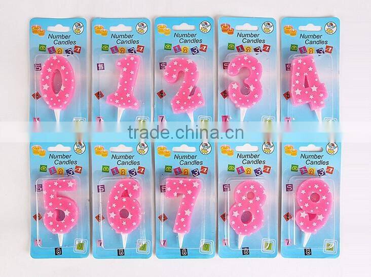 Pentagram Pattern Numbers Happy Birthday Candle