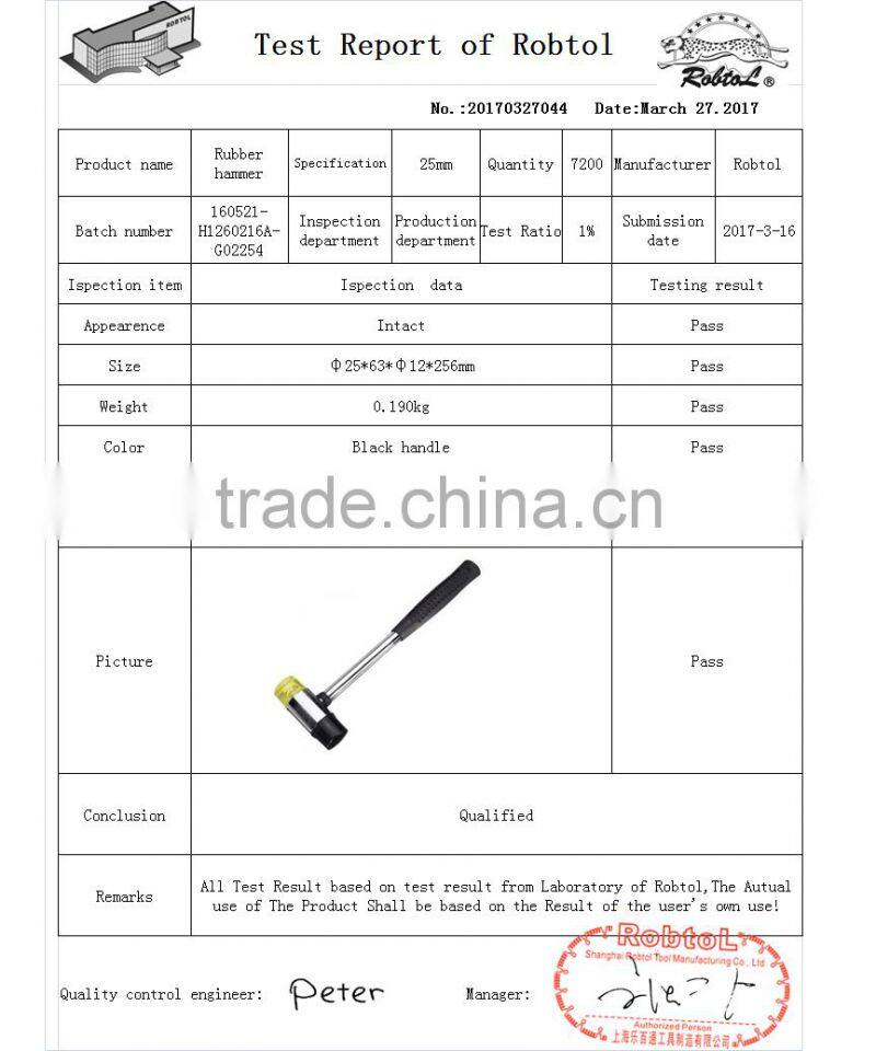 40mm rubber hammer double face two way mallet plastic nylon head
