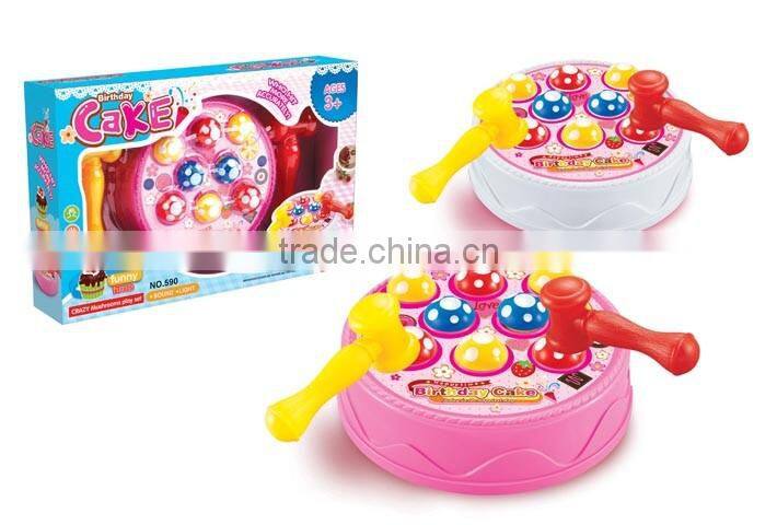 Cartoon style plastic hammer toy for baby with EN71