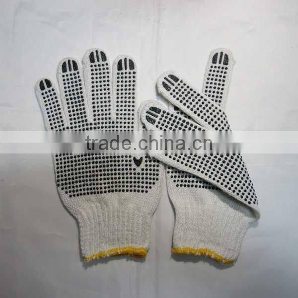 Cotton Gloves Safety Gloves Working Gloves With PVC Dots
