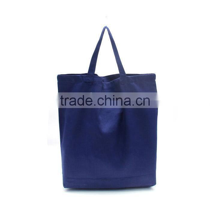 Cheap Organic Cotton Blue Tote Bag With Customed LOGO,Women Portable Cotton Shopping Bag