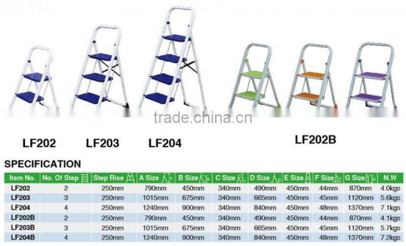 3- steps , Steel Step Ladder, with EN131 CERTIFICATE by TUV RL