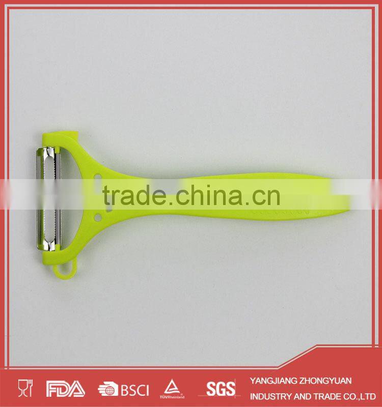 Y shape stainless steel vegetable peeler with smiling face handle