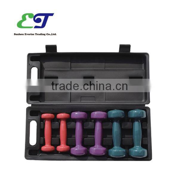 Vinyl dumbbell set / neroprene coated portable dumbbell sets