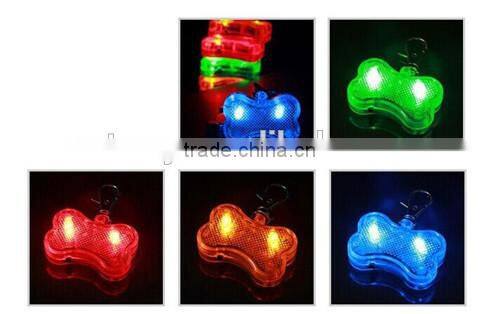 bone style color changing pet safety LED light