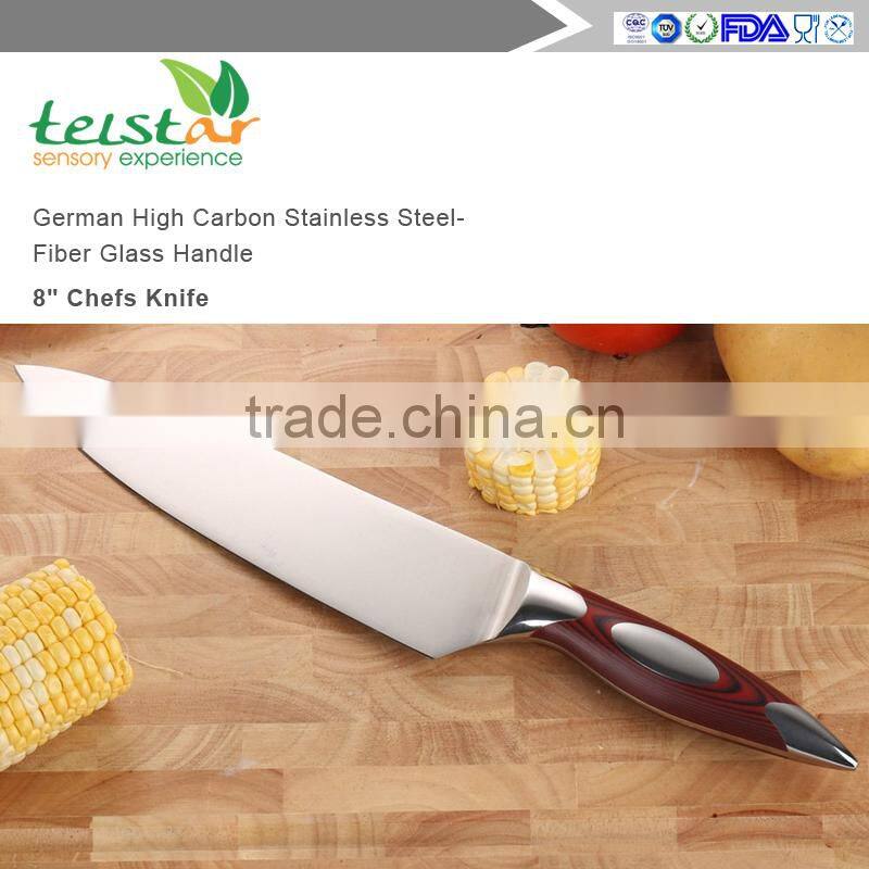 8" Chefs Knife-SEDGE Series-German High Carbon Stainless Steel-Fiber Glass Handle