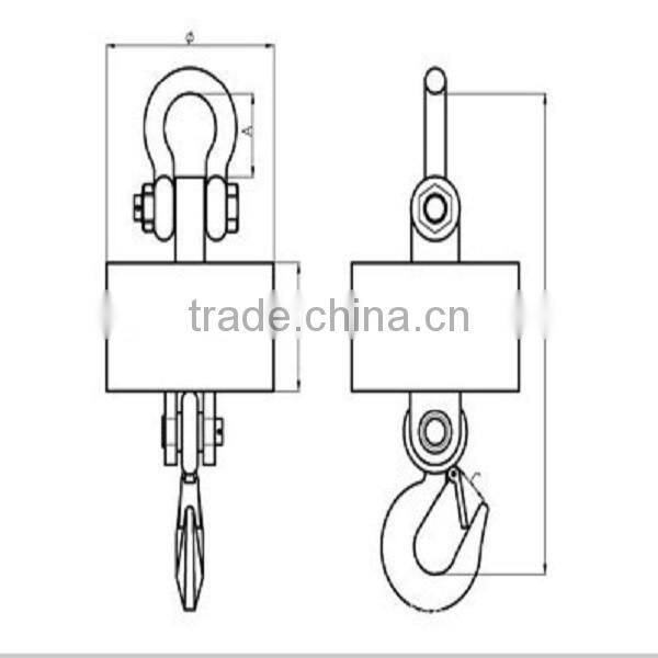 30000kg Gital Wireless Crane Scale With Handheld Indicator