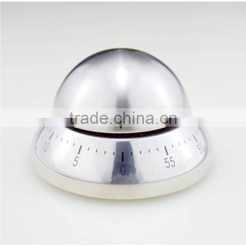 Stainless Steel Silver Spaceship Shape Kitchen Timer