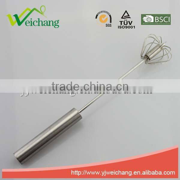 WCW011 Stainless Steel Rotary Egg Whisk, Egg beater,Stainless Steel Wire Manual Whisk Rotary Egg Beater Hand Mixer Kitchen Gadge