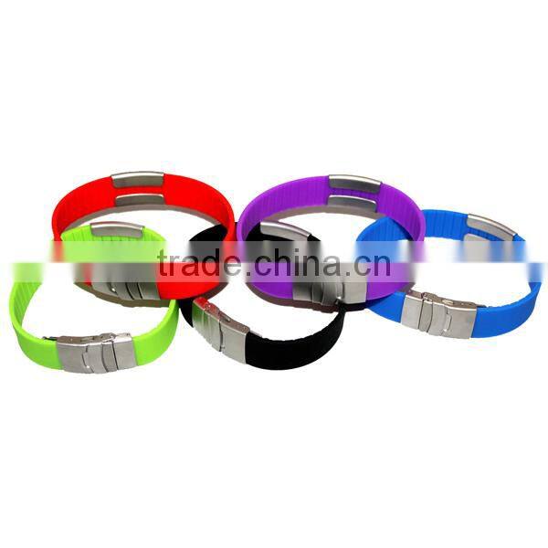 FDA Approved Top OEM 12 Colors Wide Silicone Medical QR Code Bracelet