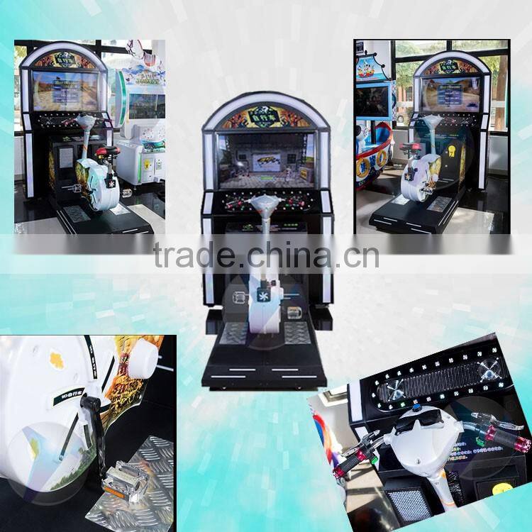 New coin pusher arcade simulator 3D kiddie bike game machine with 3D glasses for sale