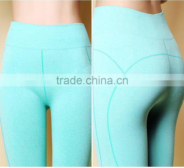 2017 Plus Size Hips Push Up Solid Color Sex Womens Yoga Pants Fitness