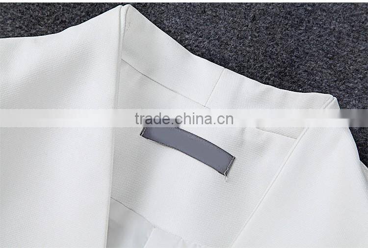 2016 Women Fashion Winter Wool Fabric Long Knee Length Coat for Girls