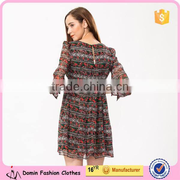 2015 Summer Fashion Long Sleeve Sexy African Printed Dresses