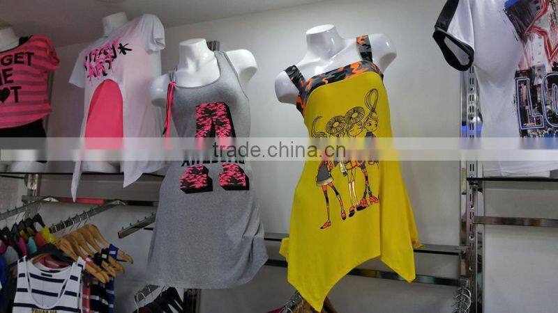 2015 fashion cute yang girls t-shirts, 100 cotton high quality printed cotton t-shirts
