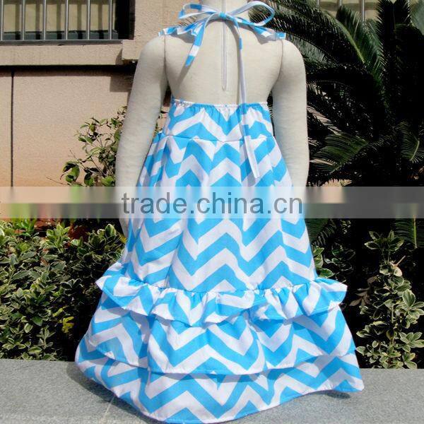 Eco-friendly material used pop hot sale maxi ruffle dress made in China
