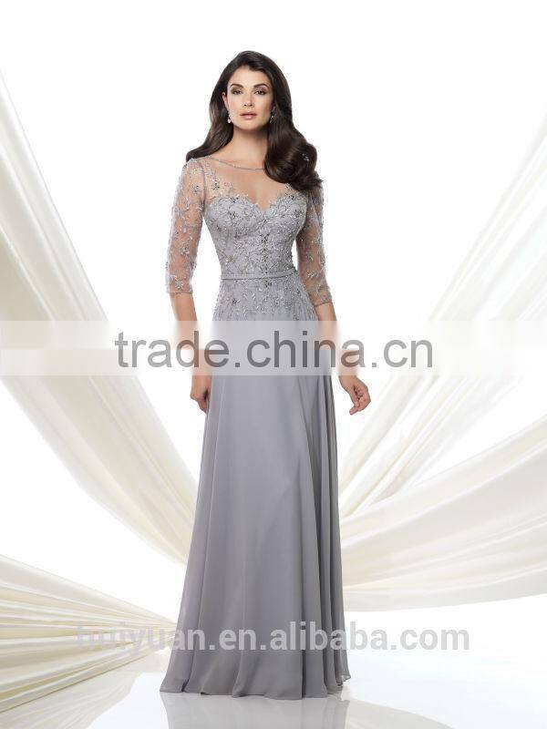 porn chiffon lace low back open half sleeves long dress