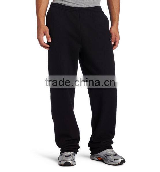 OEM bulking buy open bottom polyester/cotton yarn men jogger pants with pocket