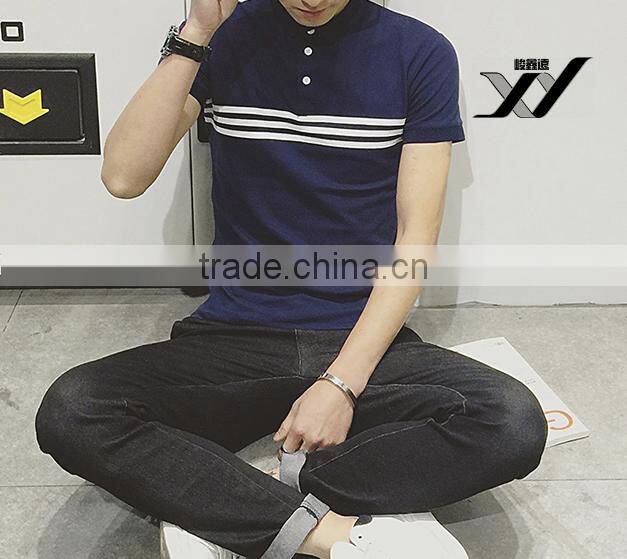 Men fashion simple design polo short sleeve shirt