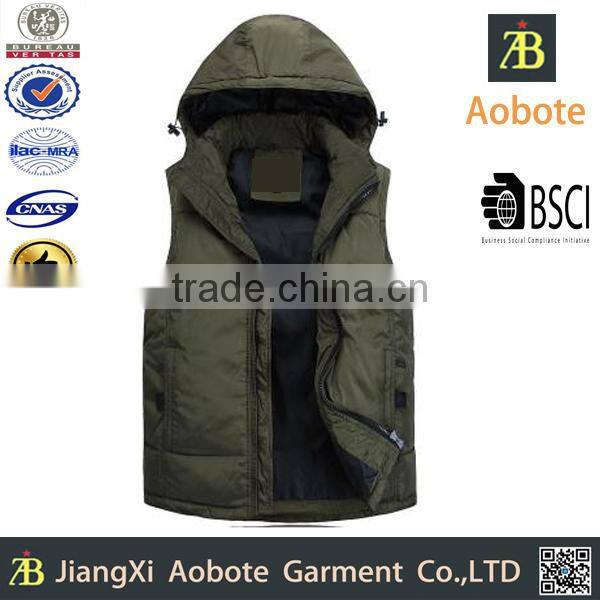 2015 New Arrival Customized Outdoor Casual Men Unisex Winter Vest,Winter Coat