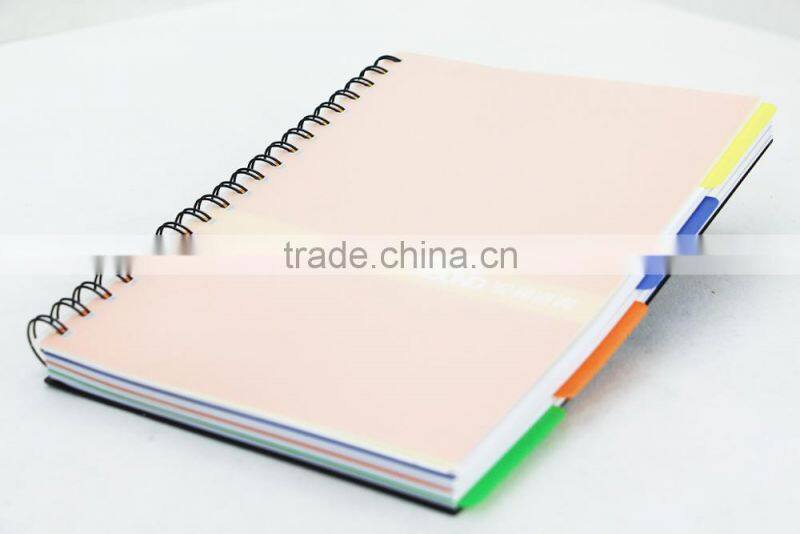 Cheap PP cover student notebook colors spiral binding planner custom