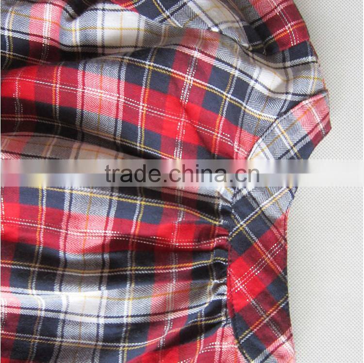 Wholesale plaid girls kid shirt