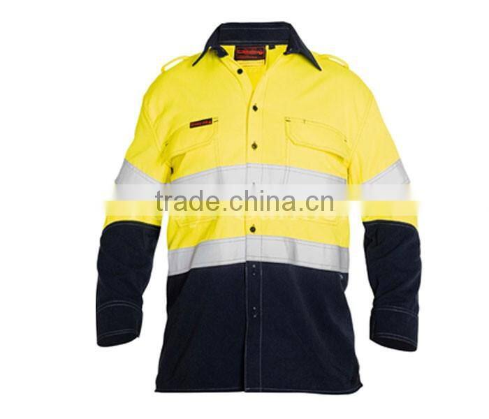 FR 238GSM PLUS TAPED HI VIS VENTED LONG SLEEVES SHIRT