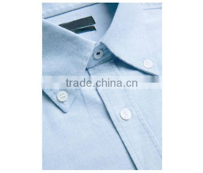 Light blue slim fit button down collar cotton oxford shirt from the casual collection