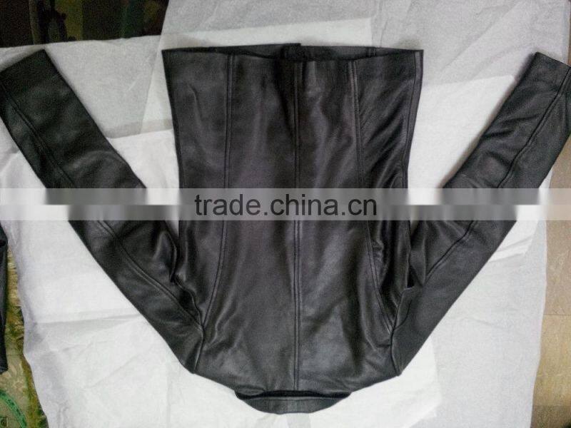 Custom Made High Quality Women Leather Jacket in lambskin