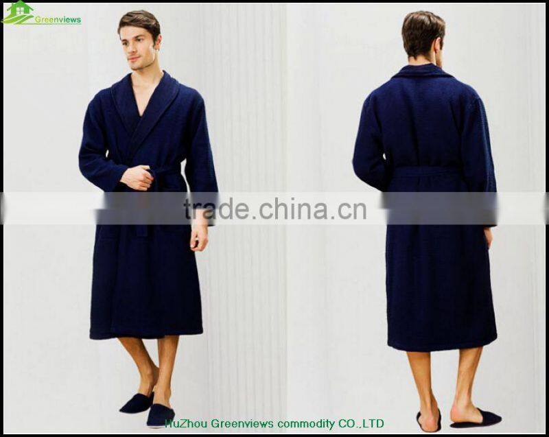 Thicken double layer waffle cotton men robes high quality waffle weave bathrob jedi robe costume