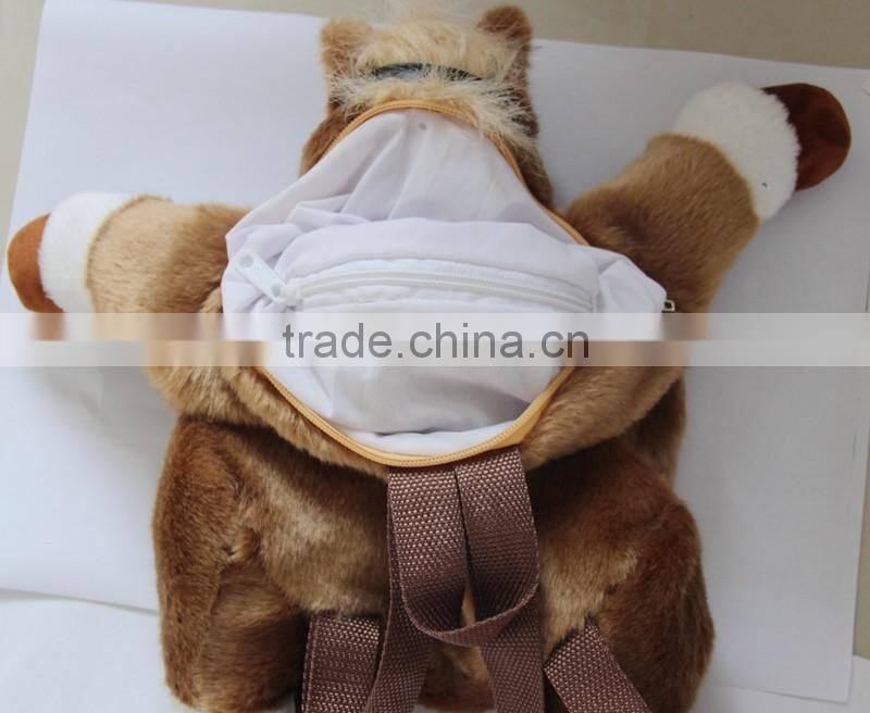 horse pattern kids plush animal backpack