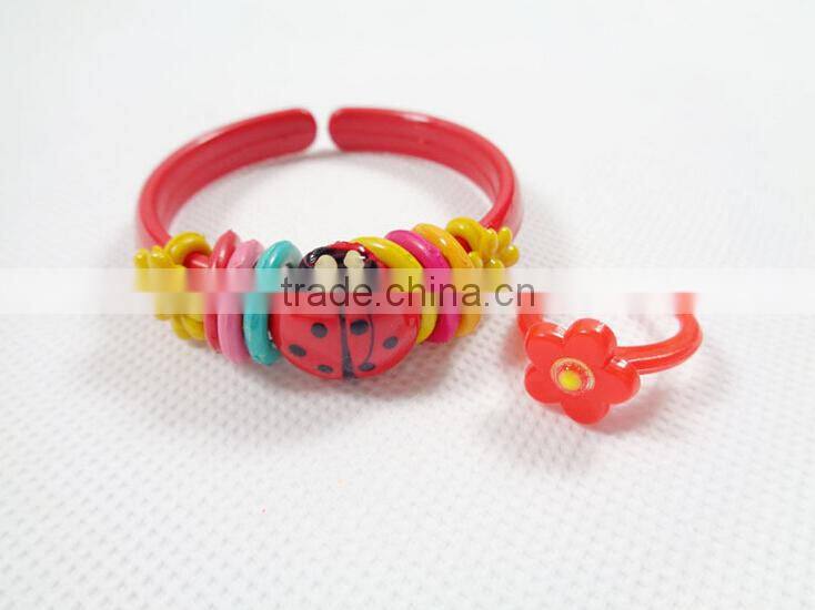Fashion Plastic Bracelet Ring Set Jewelry Set for Kids-Bracelet+ Ring Set for Children's Day and Girls