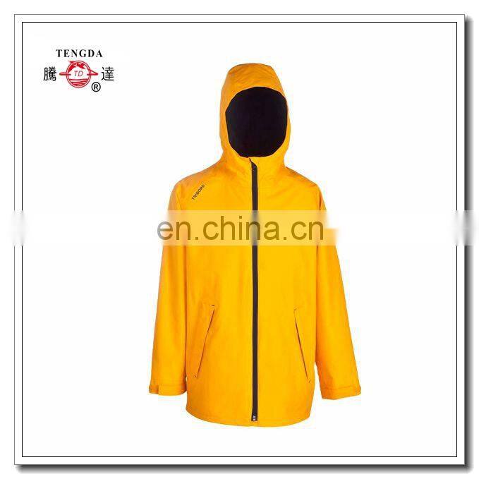 OEM factory nylon with PU coating children warm waterproof ourdoor jacket with fleece