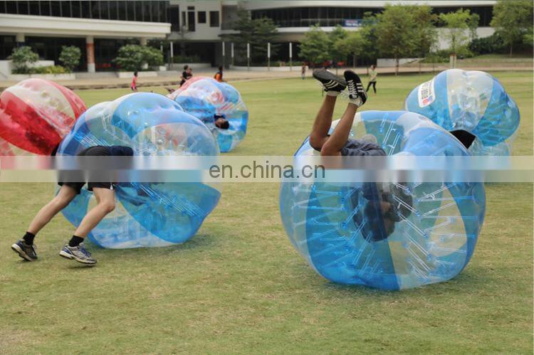 Fashionable adult football soccer toys inflatable soccer bubble ball man suits