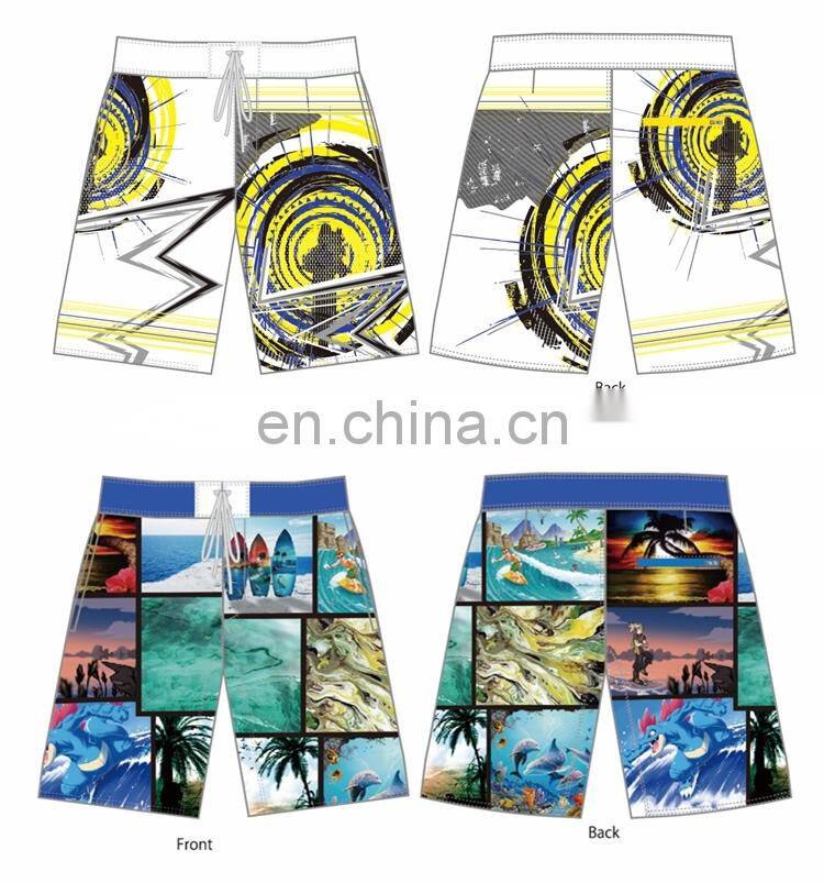 Wholesale custom sublimation printing swimwear quickly dry waterproof Beach Shorts for men