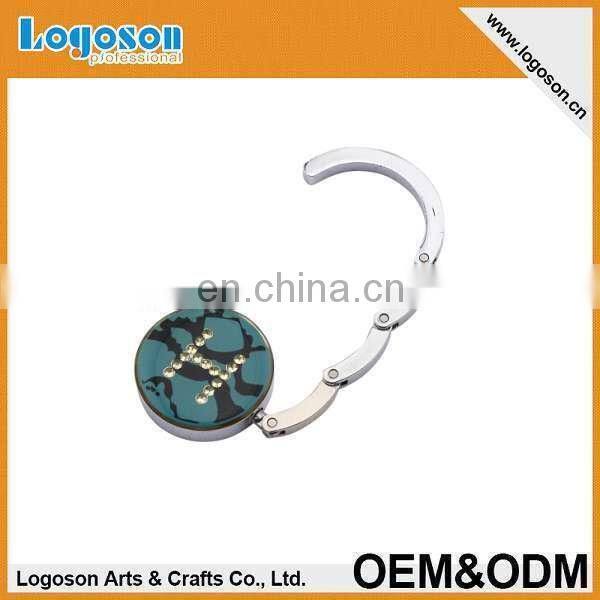 2015 Latest Foldable Custom Design Tourist Souvenirs Metal handbag hooks bag holder for tables