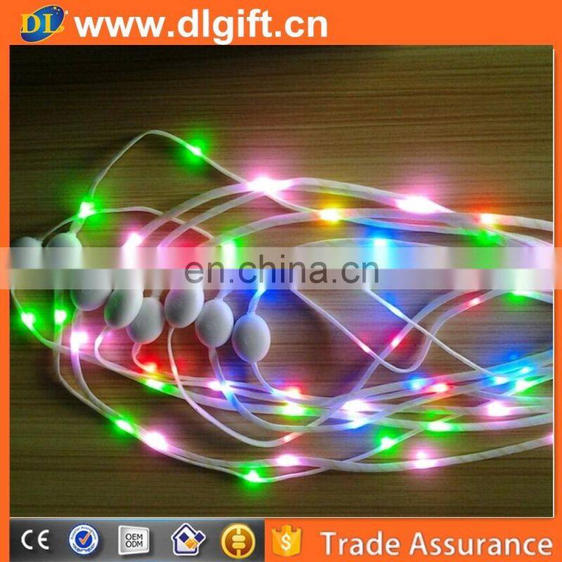 2017 new lights flashing luminous glow in the dark platube shoelaces light up shoe lace led shoelace