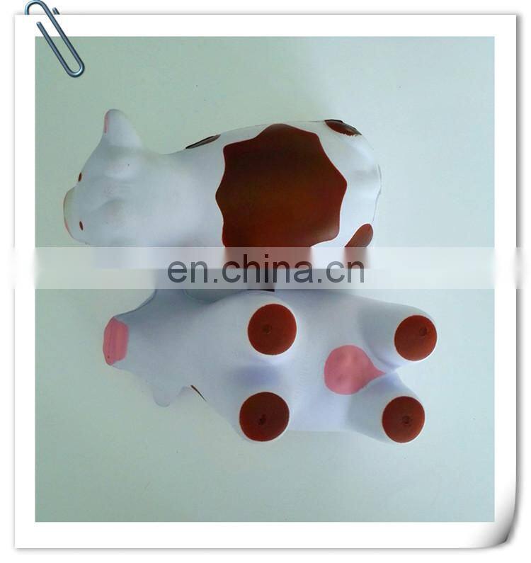 hot sale high quality PU stress ball cow shape/PU funny cow toy/customed PU promotional gift cow