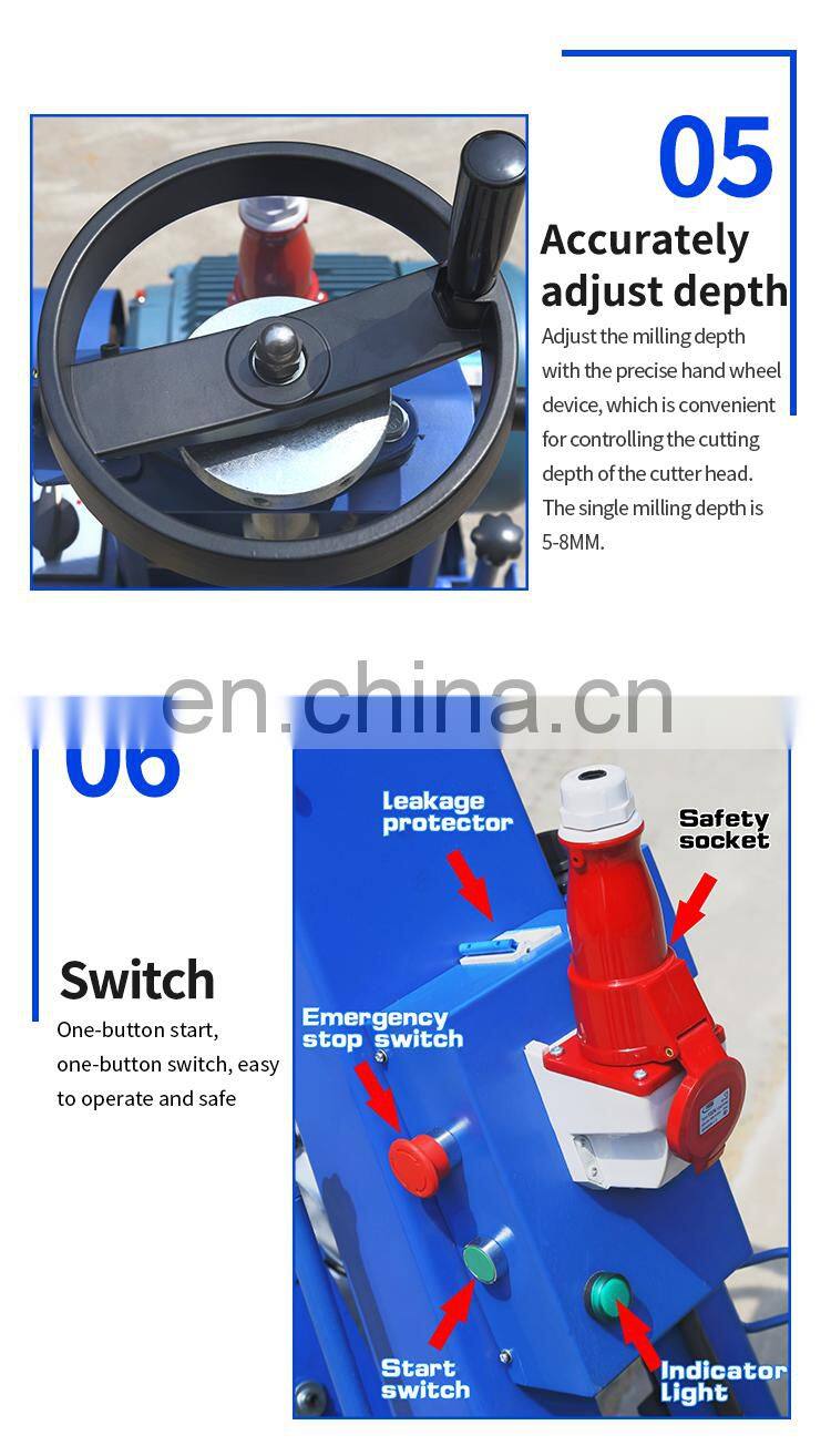 heavy concrete milling machine concrete scarifier for sale